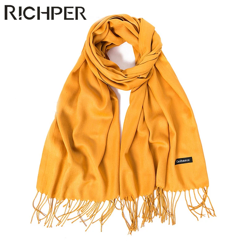 

Winter Scarf For Women Warm Fashion Woman's Scarf Thin Soft Shawls Blanket Cashmere Foulard Head Scarf Lady Pashmina Bandana