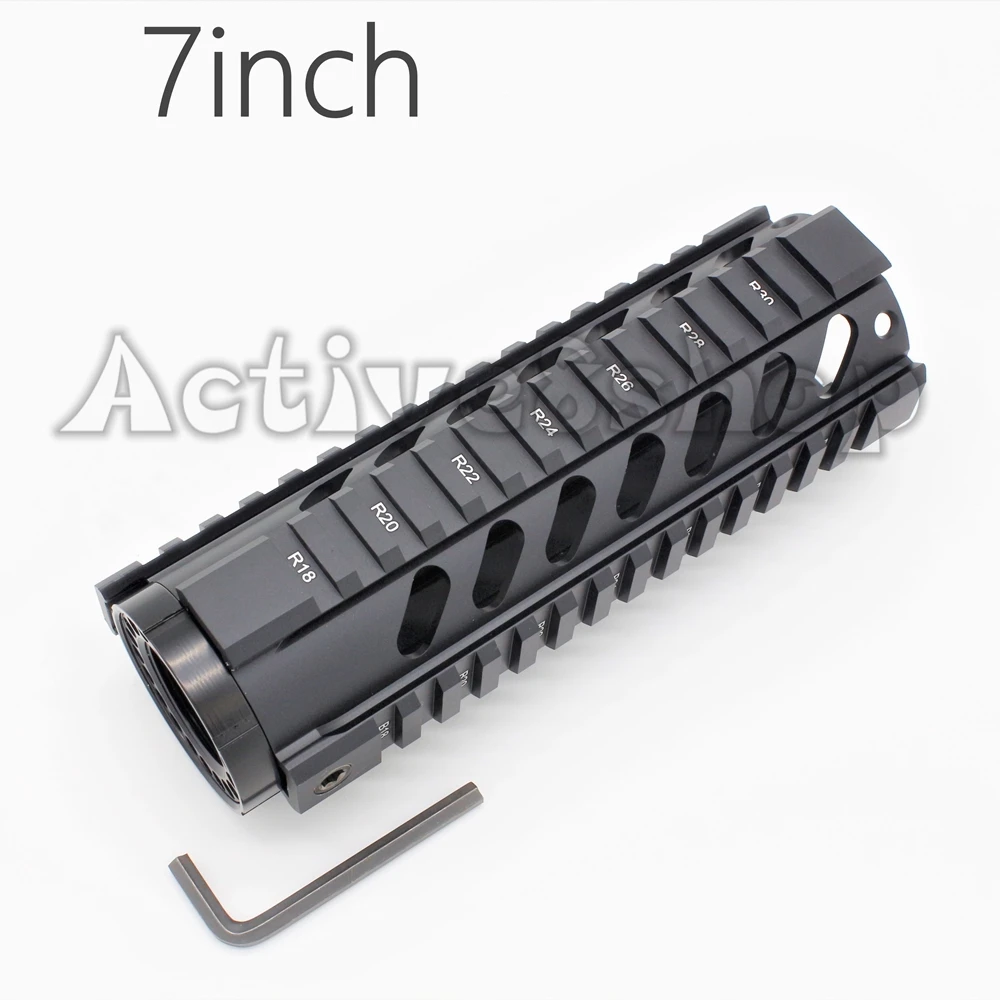 Тактический " 7" 1" 12" 12," 15" свободный поплавок Quad Rail Handguad M4 AR15 M16 рейка Пикатинни Тип поручень черный - Цвет: 7inch