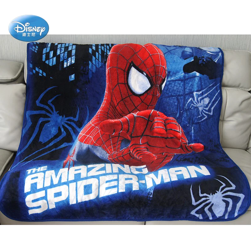 Мягкие толстые покрывала из кораллового флиса с изображением Человека-паука Диснея, Супермена 120x150 см для маленьких мальчиков и девочек на кровати/диване/самолете/кроватке - Цвет: Spiderman 1