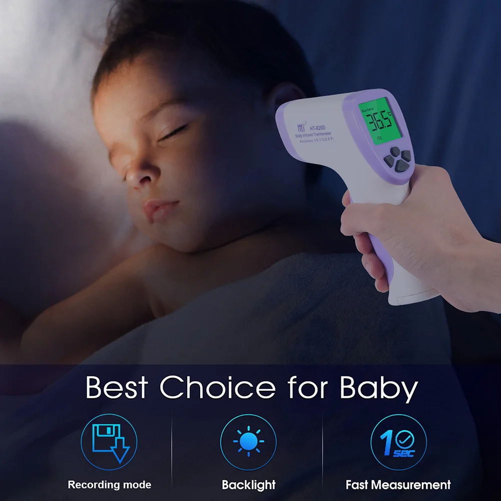 

Infrared Forehead Thermometer Digital Non-contact Thermometers Temperature Meter for Kid Adult JDH99