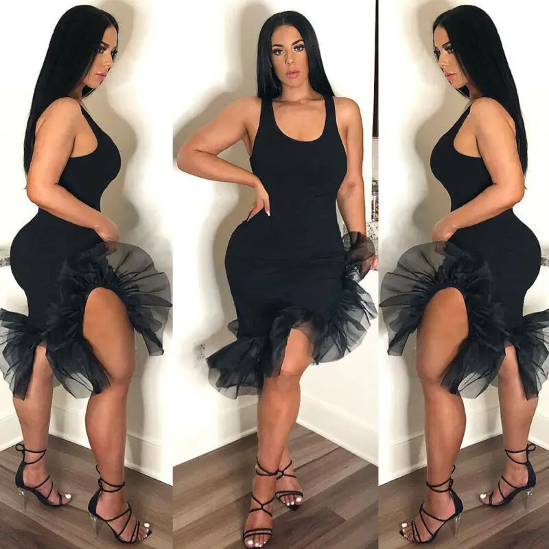 

1PC Women's Sleeveless Bodycon Bandage Club Evening Party Cocktail Short Mini Dress