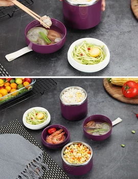 

Japanese Kids Lunch Box Portable Stainless Steel Bento Box Leak-Proof Food Container Kitchen Lunchbox