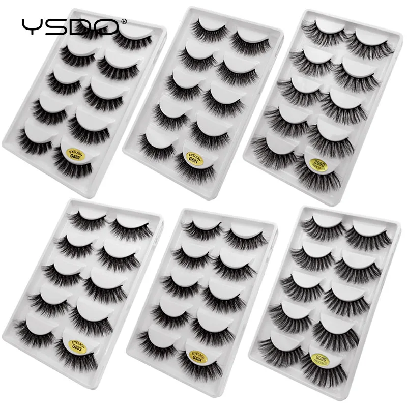 YSDO lashes mink eyelashes 5 pairs eyelashes hand made 3d mink lashes makeup mink strip lashes natural long false eyelashes G6+7 YSDO lashes mink eyelashes 5 pairs eyelashes hand made 3d mink lashes makeup mink strip lashes natural long false eyelashes G6+7