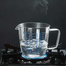Tasse à mesurer en verre, résistante à la chaleur, 250ml, 500ml, balance de lait, micro-ondes, vente en gros, livraison directe