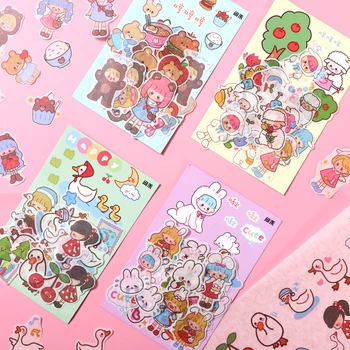 

40Pcs/Pack Goose Rabbit Series Colorful Sticky Stickers Decoracion Scrapbook Office Stationery School Supplies