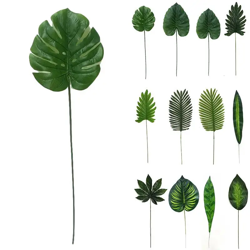 

Nordic Style Artificial Leaf Stem Simulated Plants Decorative Artificial Plant Fake Leaf For Home Decor DIY Accessories
