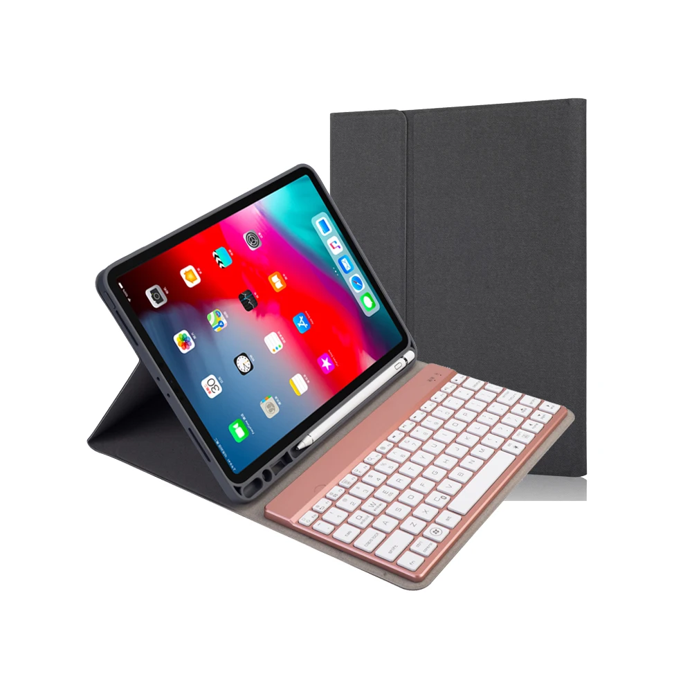 Для iPad Pro 11 2020 чехол с розовой Золотой клавиатурой PU кожаный планшет Bluetooth