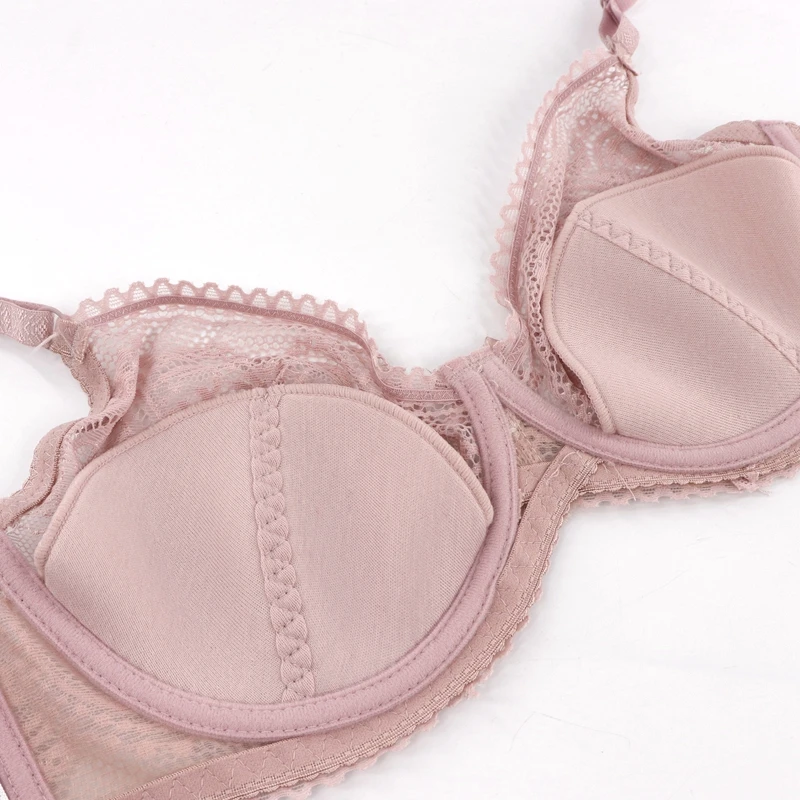 Beauwear с тонкими чашечками Размеры: полный шнурок дышащий бюстгальтер эффектом пуш