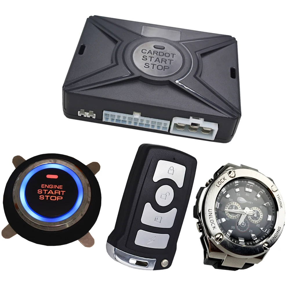 Cardot New Watch Smart Key Remote Control Start Stop System PKE Car Alarms