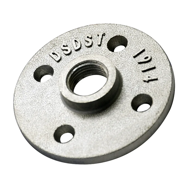 Boutique Aluminium Alloy Four-Hole Flange Base Storage Shelf Hook Accessories Wall Fixed Flange Piece Base
