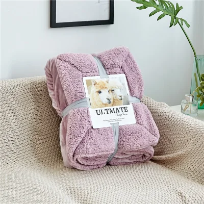 A Style Pink Новое одеяло двустороннее покрывала с ягненком для кроватей для дивана Флисовое одеяло s сплошное полотенце флис cobertor casal - Цвет: A Style Pink