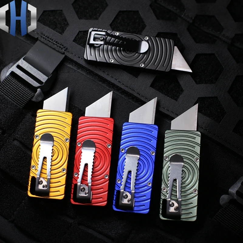 Two Step Paper Cutter Outdoor Field Survival Tool Knife Cut Open Express EDC Pocket Knife