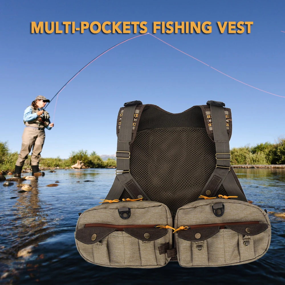

Breathable Multi-Pockets Fishing Vest Fishing Jacket Outdoor Camping Hiking Hunting Vest For Fishing