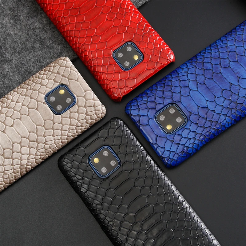 Змеиный узор чехол для телефона huawei P20 P30 mate 20 30 Pro Lite Модный Роскошный кожаный чехол винтажный Простой деловой стиль