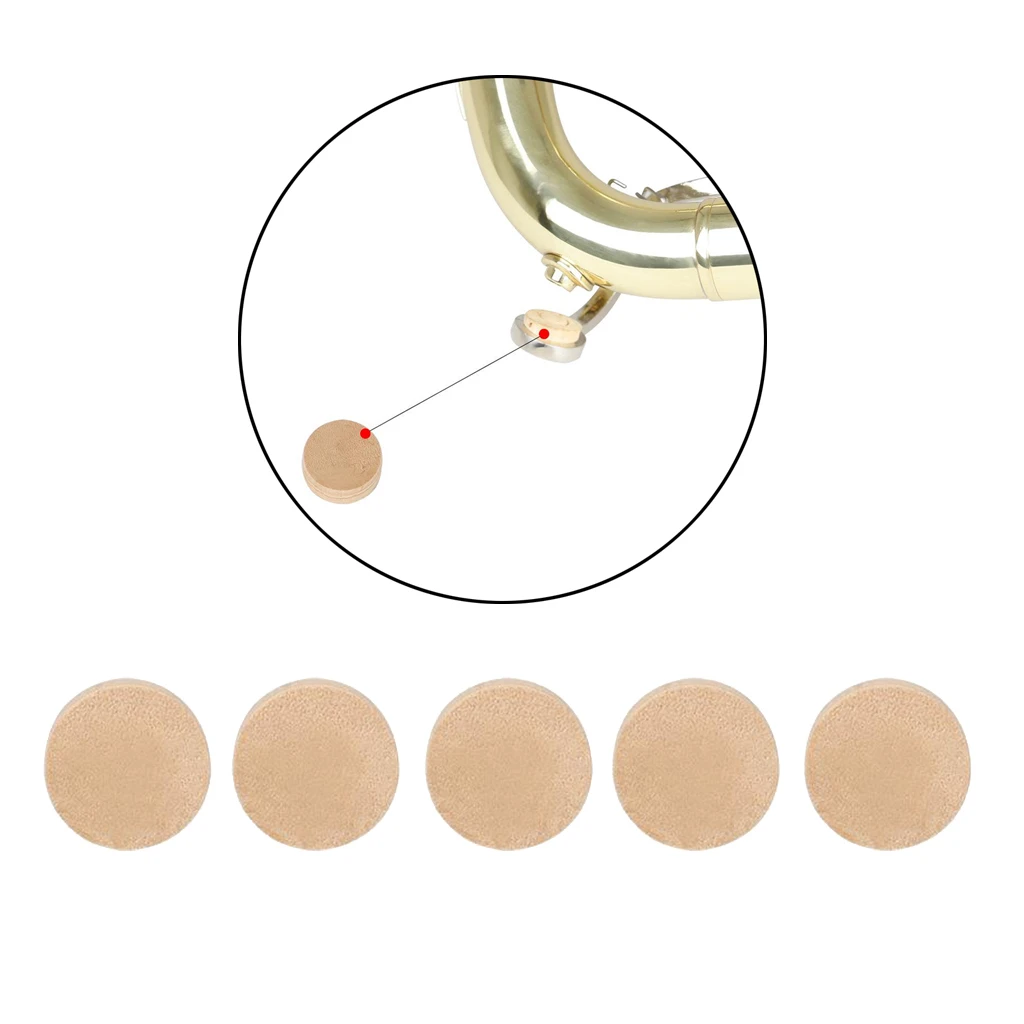 5Pcs Trombone Water Key Spit Valve Cork Pad For Trumpet Trombone Repair Accessories 9mm x 4mm