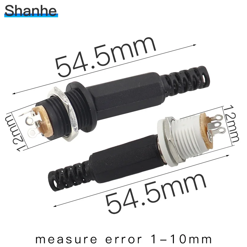 1 комплект, 5 комплектов, 10 комплектов, пластиковые штекеры+ гнездовая розетка, крепление на панель Jack 2.1DC, разъем питания, электрические принадлежности