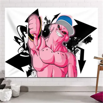 

Dragon Ball Majin Buu Poster Printing Tapestry Living Room Background Fabric Action Figure Model Decorative Cloth X2584