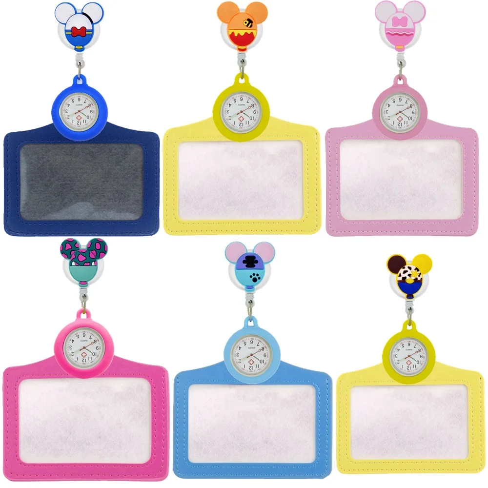 Pocket Watches Pu-Card Nurse-Doctor Medical Hospital-Name Cartoon Retractable New Badge-Reel