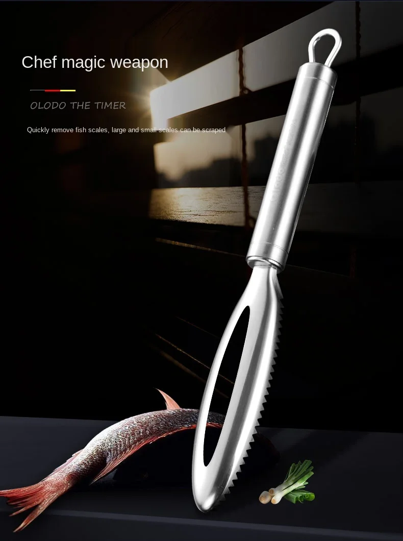 Maravilhoso gadget para raspagem escalas de peixe