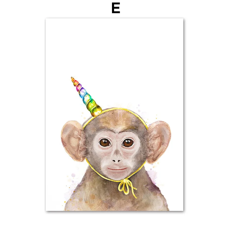 Deer-Tiger-Monkey-Slot-Fox-Bear-Koala-Wall-Art-Canvas-Painting-Nordic-Posters-And-Prints-Wall (5)