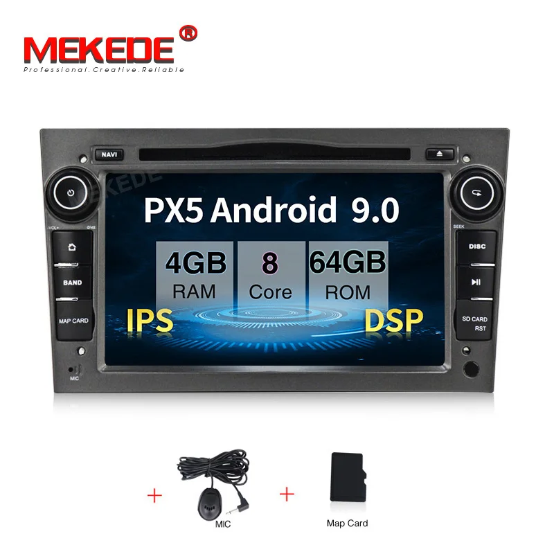 Android 9,0 автомобильный dvd для OPEL Vauxhall Astra Meriva Vectra Antara Zafira Corsa Agila gps Радио Видео плеер 4+ 64G ips экран+ DSP - Цвет: 8core 64G gray