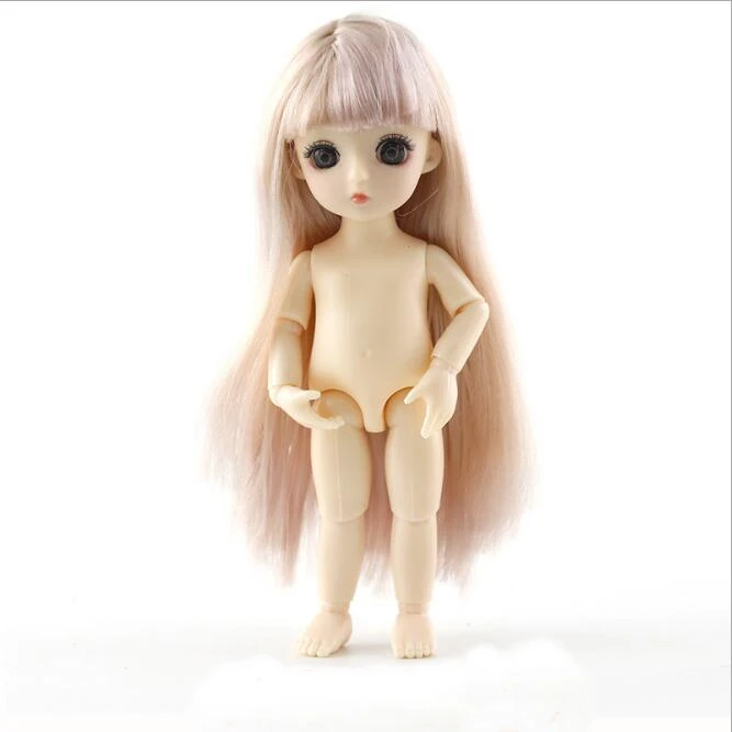 16 см BJD Модная Кукла 3D реальный глаз голый ребенок изменение макияж Кукла тело для девочек подарок на день рождения Рождество подарок на день рождения - Цвет: 2