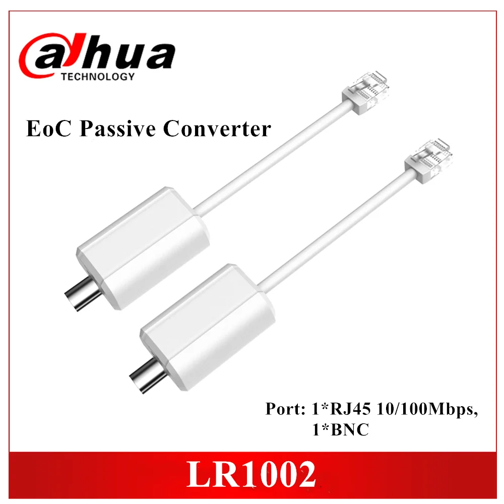 

Dahua LR1002 EoC Passive Converter 1*RJ45 10/100Mbps, 1*BNC