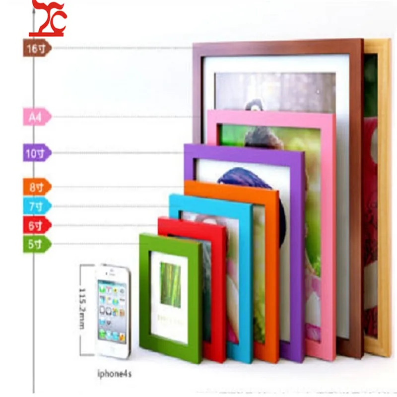 Room Decor Hot Style A4/5"/6"/7"/8" Multi-size Wooden Picture Photo Wall Frame 