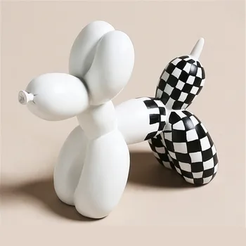 

Nordic Style Geometric Dog Resin Figurines Creative Fashion Animal Living Room Home Decor Girly Heart Cute Crafts A1207