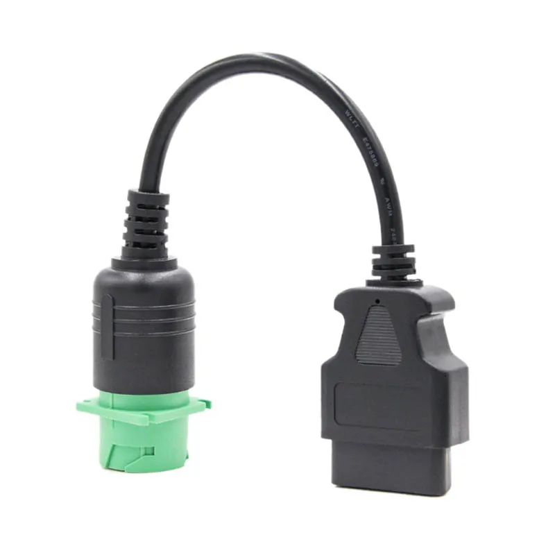J1939 Мужской к OBD2 Мужской автомобиль 9 Pin до 16 Pin грузовик диагностический сканер кабель адаптер для Cummins двигатель автомобиля диагностические инструменты
