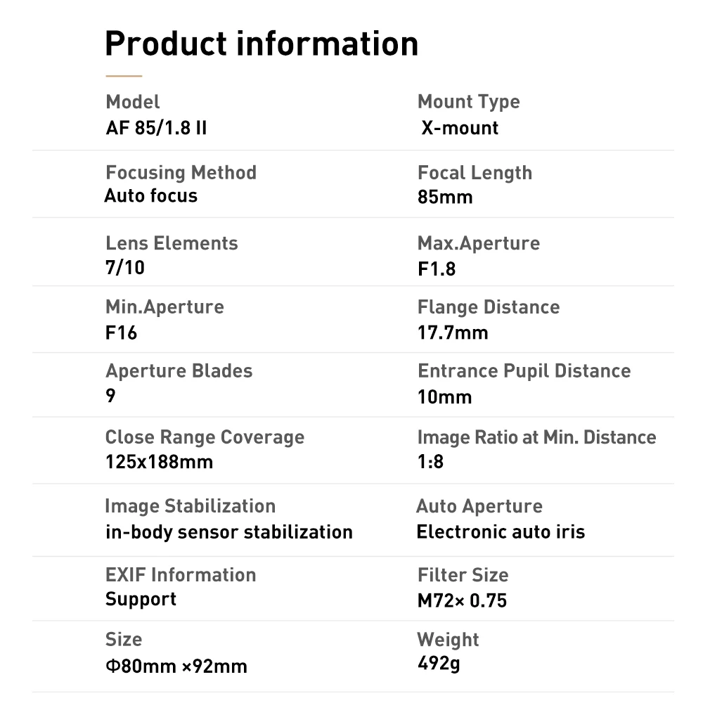 2020 Новый VILTROX 85 мм F1.8 Mark II XF объектив Автофокус AF портретный для Fuji Fujifilm X Крепление