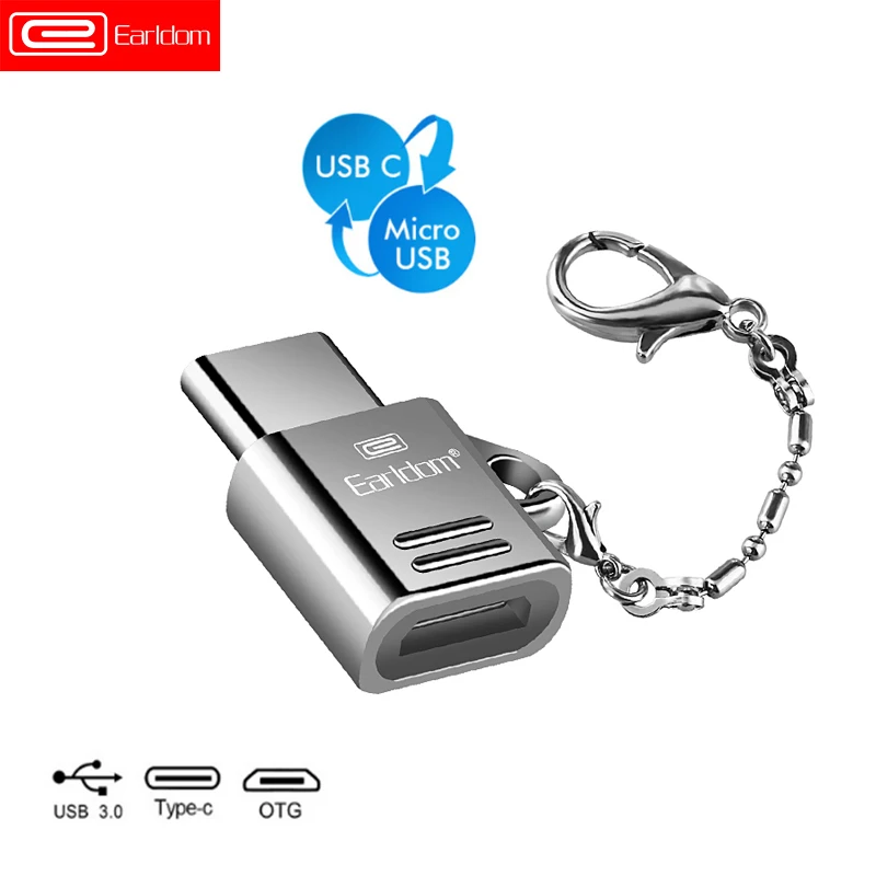 Earldom usb type C Мужской к Micro USB Женский c адаптер Разъем для зарядки конвертер