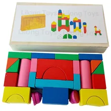 New 2020 Hot Sale toys for children Kid Wooden Mini Castle Building Blocks Geometric Shape Educational Toys Game funny gifts