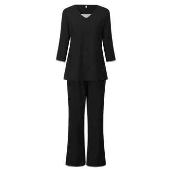 

Women Pregnancy Pants Adjustable Waistband Hospital Labor V Neck Delivery Sleepwear Maternity Pajamas Set Fashion Nursing Shirts