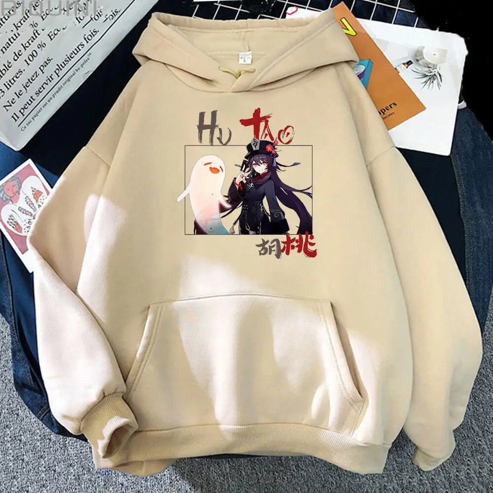 hoodie fashion Hu Tao Print Anime Hoodie Men Women Streetwear Genshin Impact Pullovers Sweatshirt Unisex Top Clothes Autumn Harajuku Oversize cat hoodie Hoodies & Sweatshirts