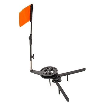 

4Pcs Outdoor Winter Ice Fishing Rod Flags Tip-Up Hand-Free Compact Pole Fishing Tackle Equipment