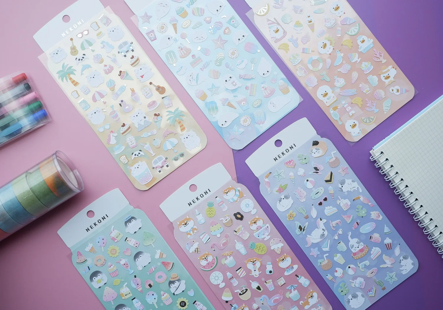 Животное холодный лед для напитков крем Kawaii пуля журнал самолет декоративные канцелярские наклейки Скрапбукинг DIY Дневник этикетка-наклейка