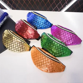 

Womens Ladies Glitter Bum Bag Waist Fanny Pack Holiday Travel Wallet Money Belt