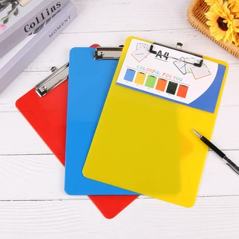

1 PC Multi-Function Plastic Clipboards Writing Board A4 Clip Folder Board Storage Files Stationery Office School Supplies