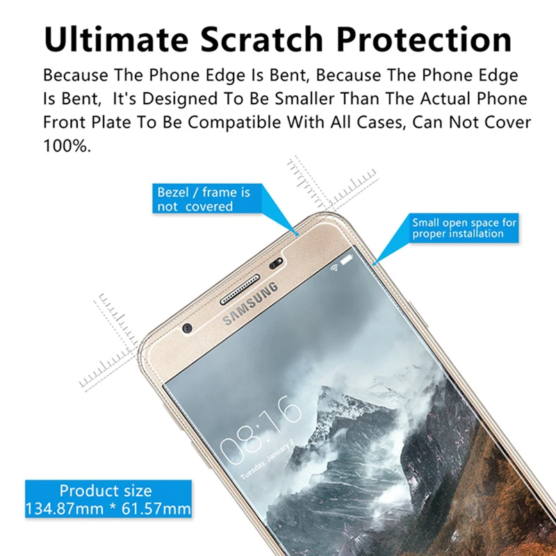 2PCS Tempered Glass For Samsung Galaxy A6+ A6 Plus SM-A605FN/DS A605F A605 Jean Glass Screen Protector 9H Protective Film