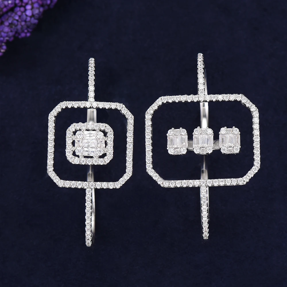 

GODKI Jimbora, благородный дизайн Дубая, Марокко, квадратное кольцо с двумя пальцами для женщин, Свадебная вечеринка, серьги для женщин 2020