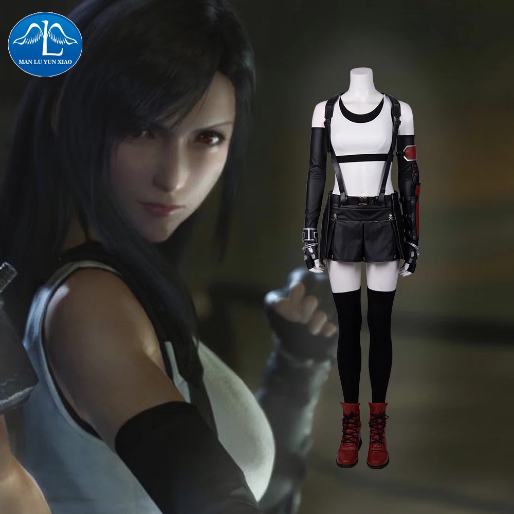 Manluyunxiao Final Fantasy VII Remake Тифа Локхарт Игровой Костюм Женщины Косплей Хэллоуин Одежда
