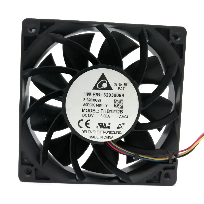 Delta THB1212B DC12V 3.0A для HW устройства охлаждающий вентилятор 120*120*25 мм 12 В 4 линии