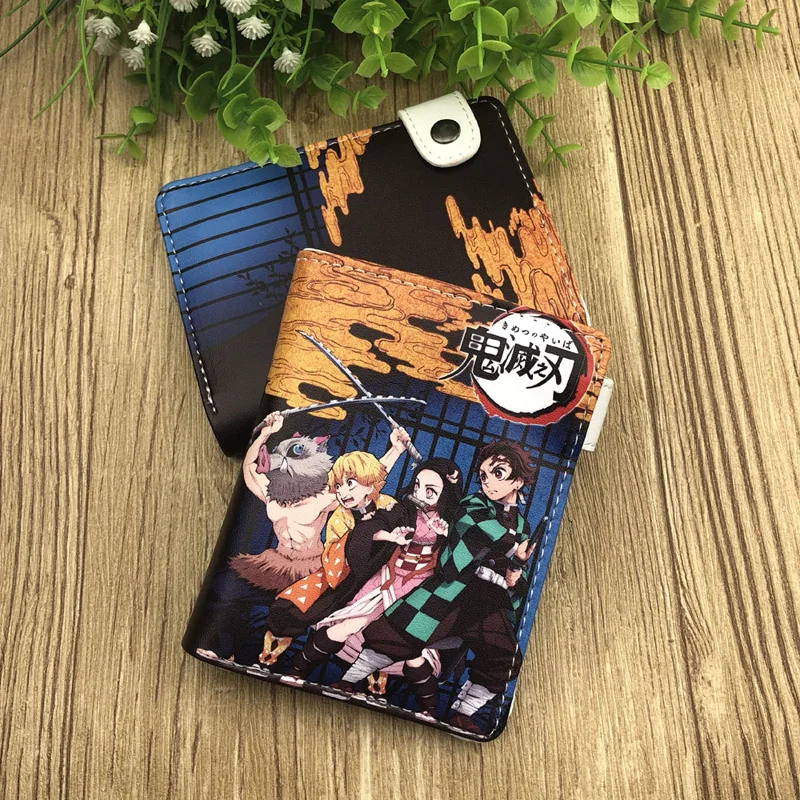 Anime Demon Slayer Kamado Tanjirou Wallet Kimetsu No Yaiba Kamado Nezuko Coin Purse 