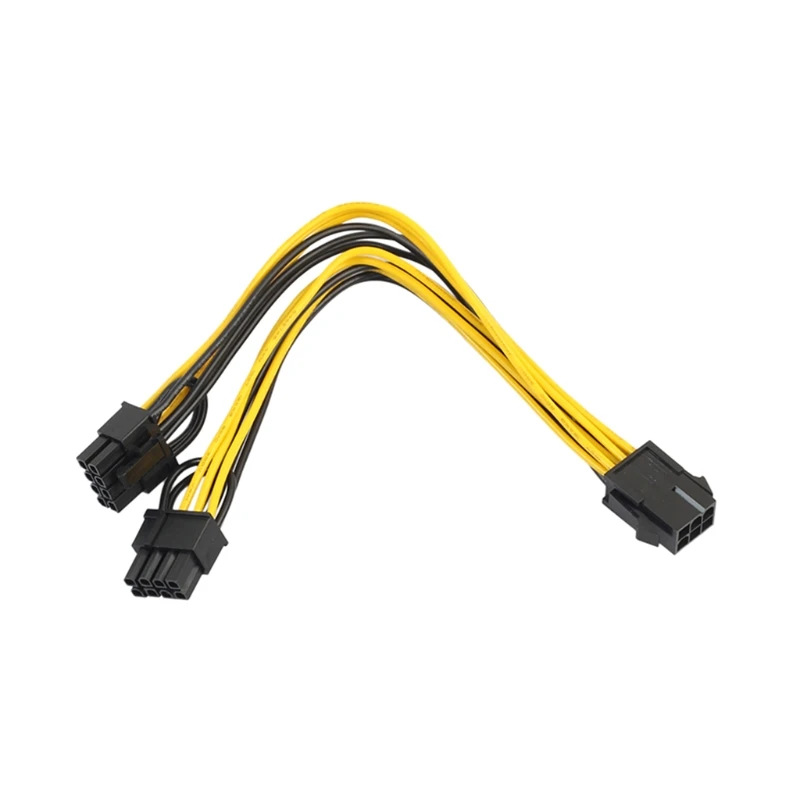 Кабель адаптера питания PCI-E 30 см 6 контактов гнездо-двойной 8 штекер компьютерная