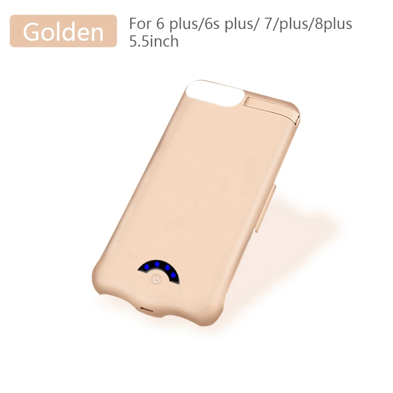Gold 6p 6sp 7p 8p 10000 мАч чехол для аккумулятора телефона для iPhone 6 6s 7 8 Внешний аккумулятор ультра тонкий резервный аккумулятор для iPhone 6 6s 7 8 Plus X чехол для телефона - Цвет: Gold 6p 6sp 7p 8p