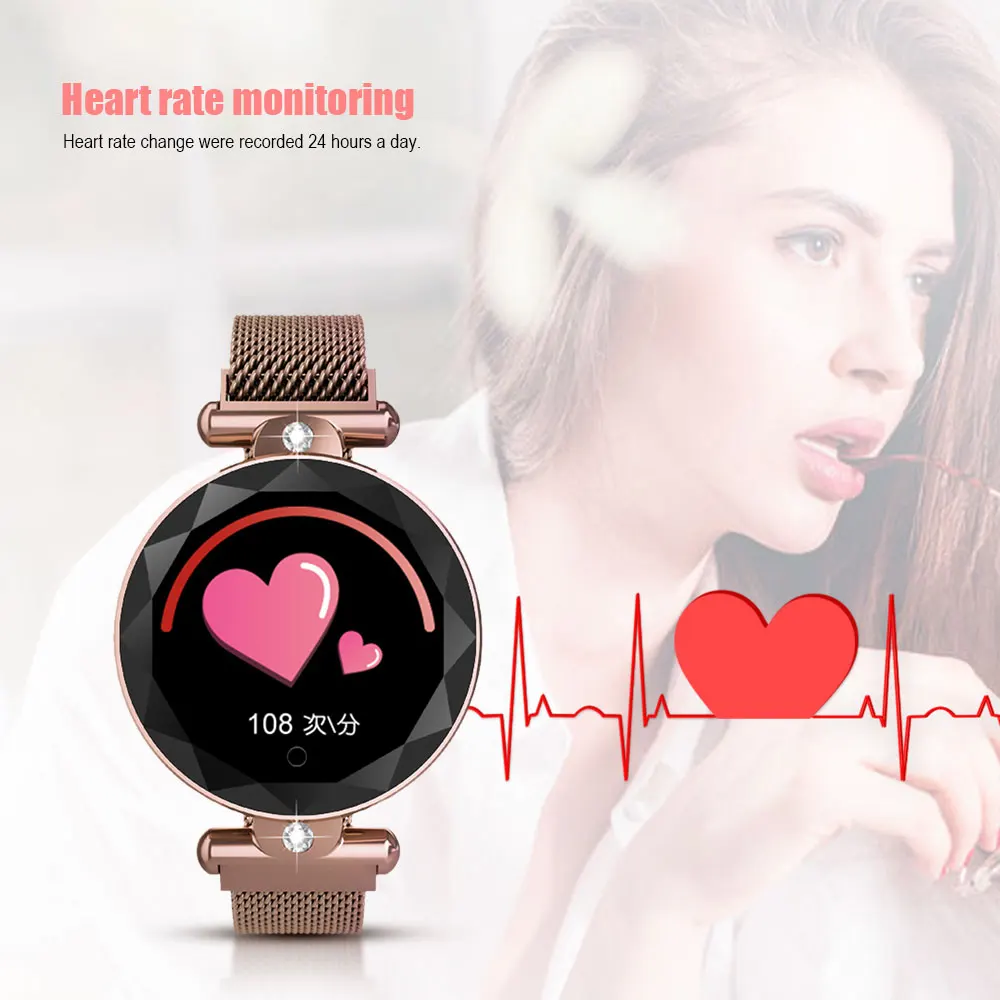 VERYFiTEK S886 Ladies Jewelry Smart Watch Heart Rate Monitor Blood Pressure Waterproof Smart Bracelet Watch Women Smartwatch