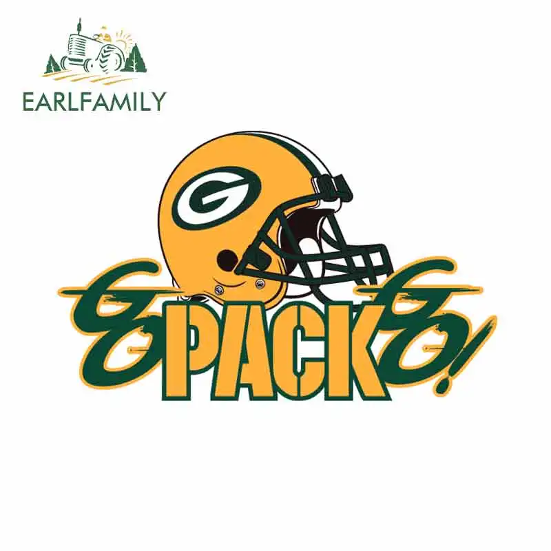 

EARLFAMILY 13cm x 8cm For Green Bay Packers Vinyl Graphic Decal Personality Decals Retro Vintage Car Scratch-Proof Sticker
