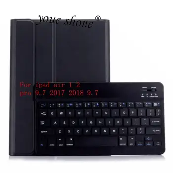 

Smart Detachable Bluetooth Keyboard Cover PU Leather Cover For iPad air 1 air 2 pro 9.7 2018 2017 9.7 Shell+Stylus Pen.