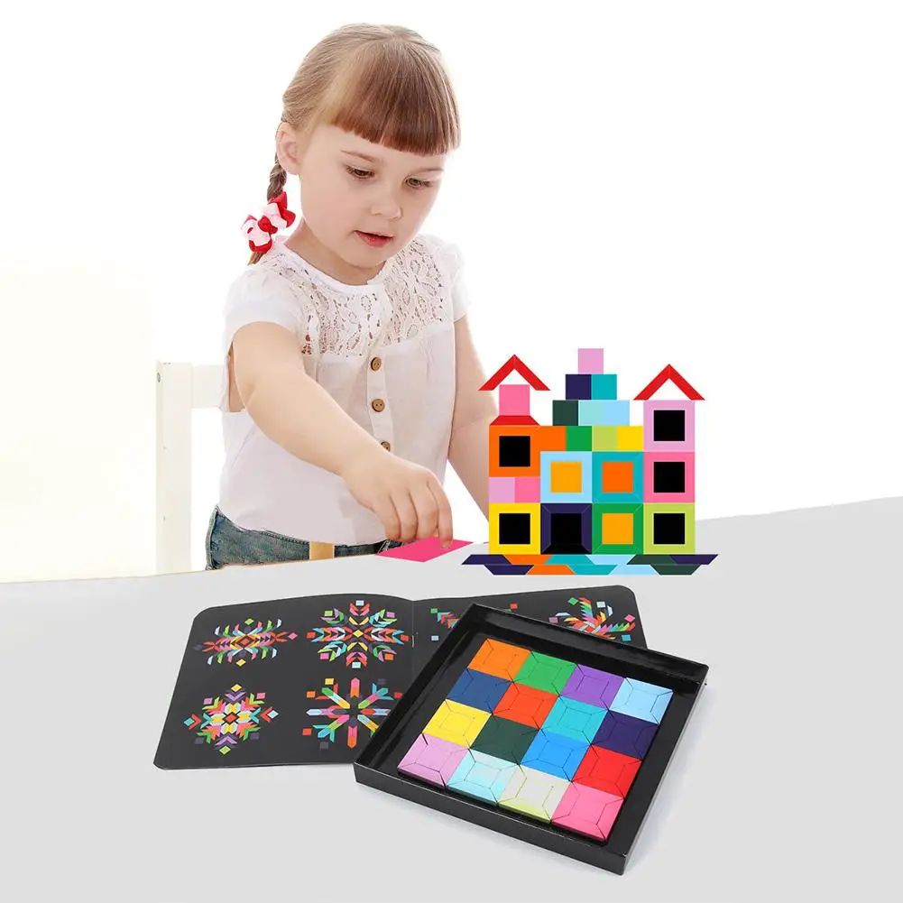 

GloryStar 3D Magnetic Right Brain Development Training Kids Early Learning Educational Puzzle Board Toy